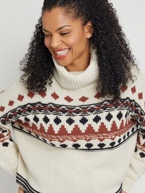 Anthropoloie Guest Brand Cloth Nordic Knit Sweater